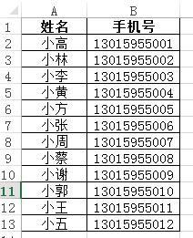 <b>excel 如何利用单元格格式实现手机号码快速分段显示</b>