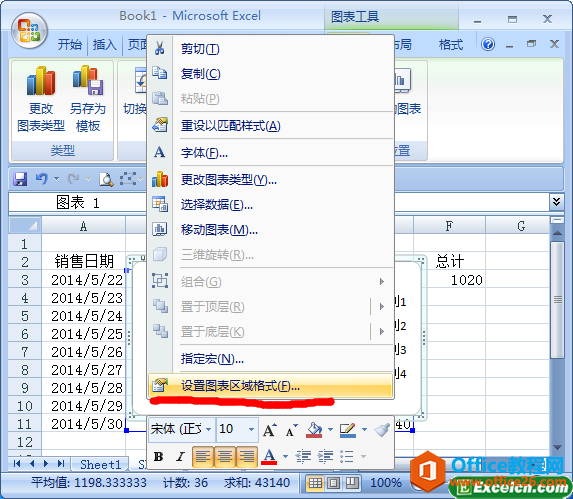 <b>如何设置 excel 图表区的样式</b>