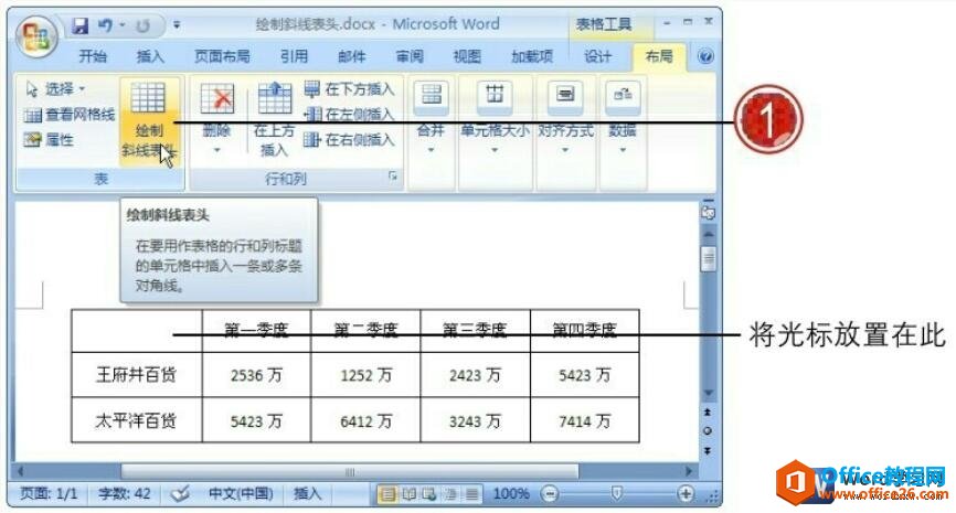 <b>word 制作斜线表头功能 实例教程</b>