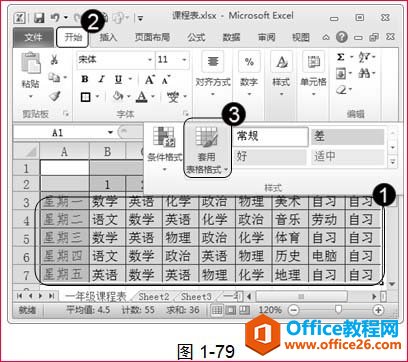 <b>Excel 自动套用格式的操作方法，先选中区域，然后选择相应的格式进行套用</b>