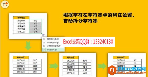 <b>excel 快速填充命令的使用实例教程</b>