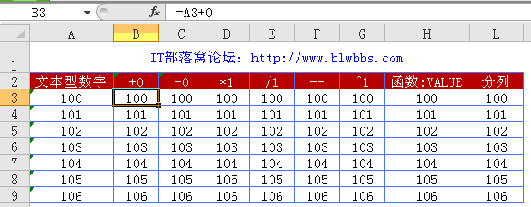 <b>excel 文本格式转数值计算的方法总结：借用VALUE、*1，/1，+0，--得正等等</b>