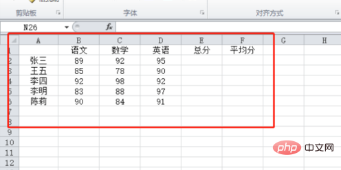 <b>excel计算总分平均分的方法</b>