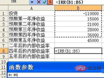 <b>excel irr函数的使用教程</b>